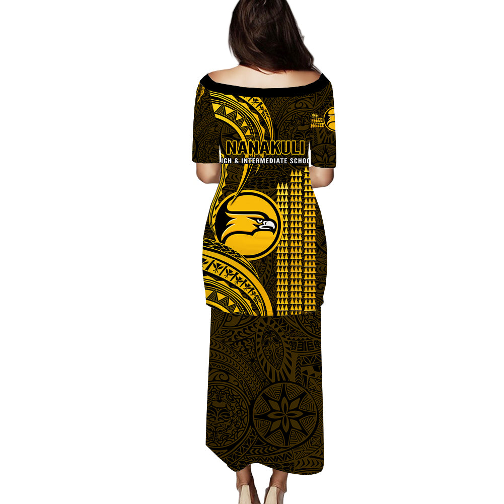 Hawaii Nanakuli High And Intermediate School Puletasi Dress Polynesian Kakau Pattern LT14 - Polynesian Pride