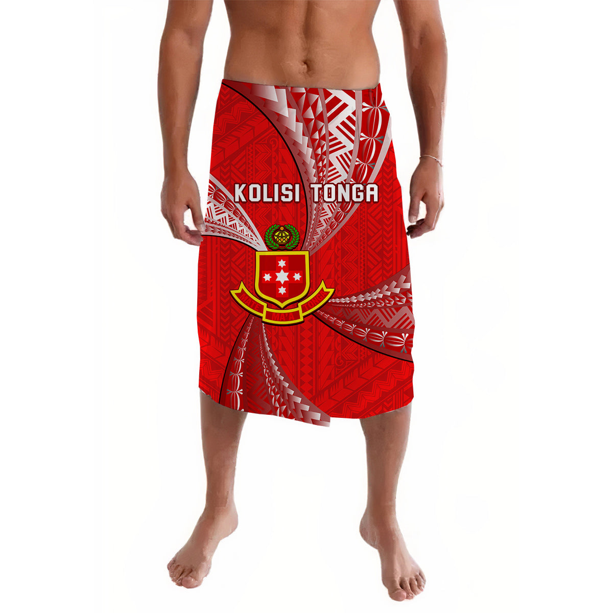 Tonga College Alete Lavalava Kolisi Tongan Ngatu Pattern LT14 Red - Polynesian Pride