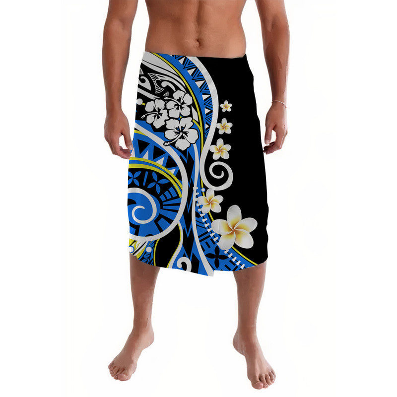 Plumeria Polynesian Lavalava Trending Blue LT6 Blue - Polynesian Pride