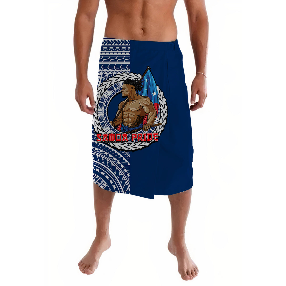 Samoa Pride Lavalava Polynesian Patterns Blue LT6 Blue - Polynesian Pride