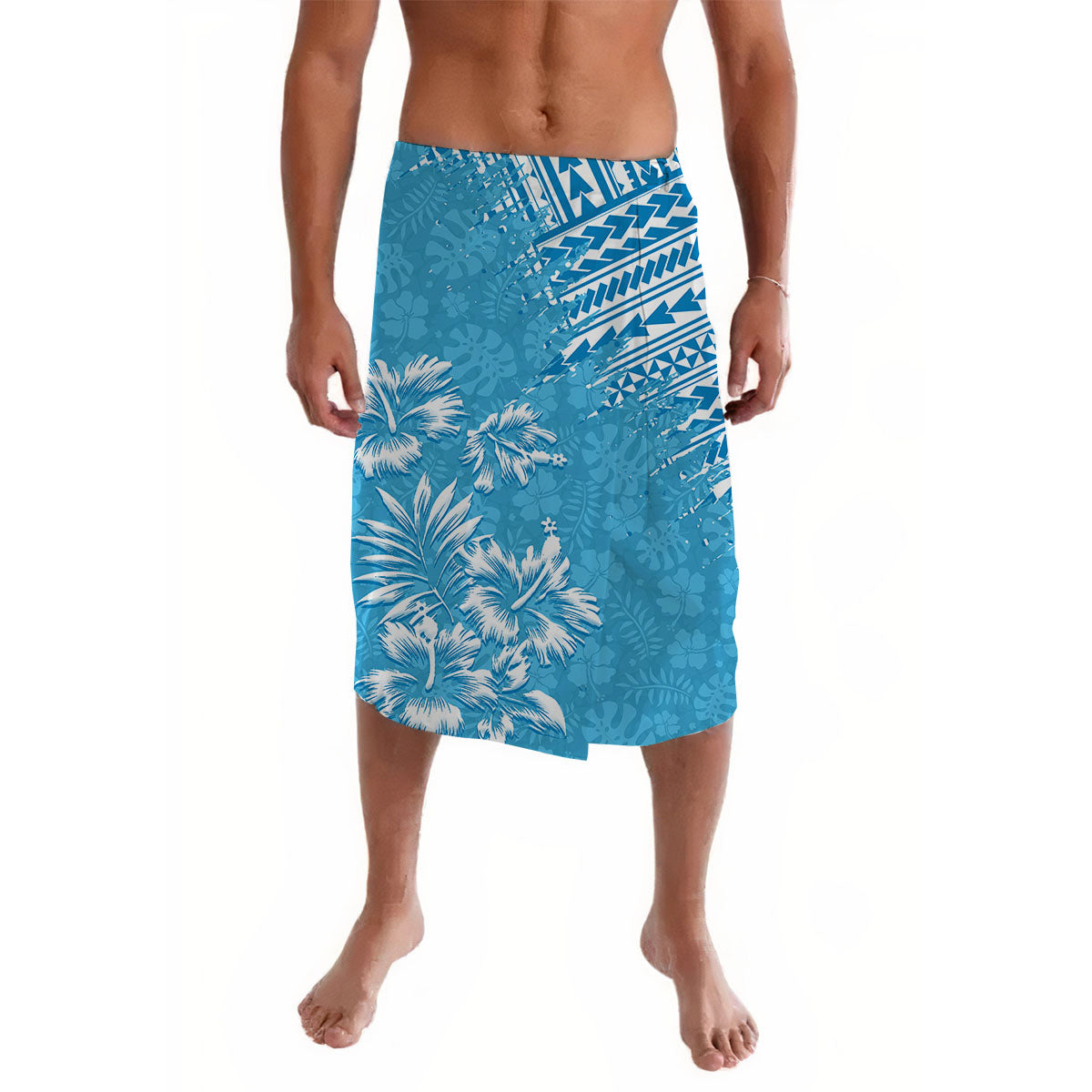 Hawaii Summer Lavalava Mix Polynesian Light Blue LT6 Blue - Polynesian Pride