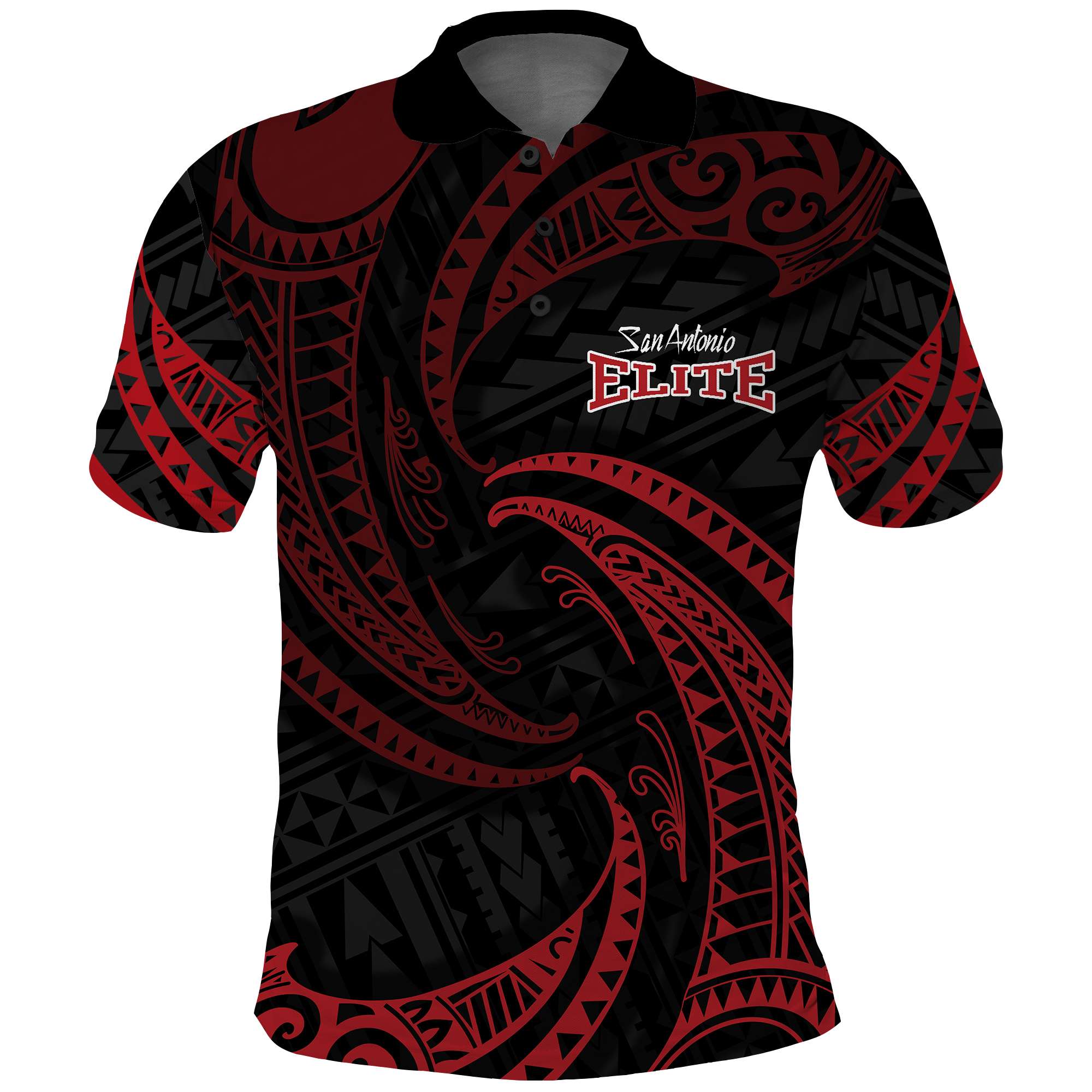 CUSTOMER REQUEST - Red Tribal Wave - 14/11/2024 - Polo Shirt - LT05