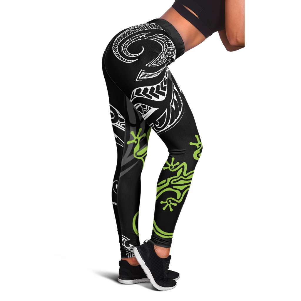 Polynesia Lizards Tattoo Leggings - Tribal Gecko Pattern LT05