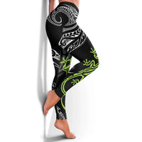 Polynesia Lizards Tattoo Leggings - Tribal Gecko Pattern LT05