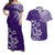 Hawaii Summer Matching Dress and Hawaiian Shirt Mix Polynesian Purple LT6 Purple - Polynesian Pride