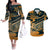 Polynesian Tribal Couples Matching Outfits Combo Long Sleeve Dress And Hawaiian Shirt LT6 Green - Polynesian Pride