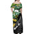 Personalised New Zealand And Australia Off Shoulder Long Dress Aboriginal Mix Aotearoa Maori Unique LT14 - Polynesian Pride