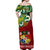 Personalised Australia And Tonga Off Shoulder Long Dress Aboriginal Mix Tongan Ngatu Unique LT14 - Polynesian Pride