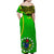 Personalised June 15 Mangaia Gospel Day Cook Islands Off Shoulder Long Dress Green Version LT14 - Polynesian Pride