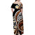 Plumeria Polynesian Matching Dress and Hawaiian Shirt Trending Brown LT6 - Polynesian Pride