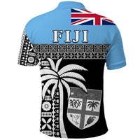 Fiji Tapa Pattern Polo Shirt Coconut Tree LT13 - Polynesian Pride
