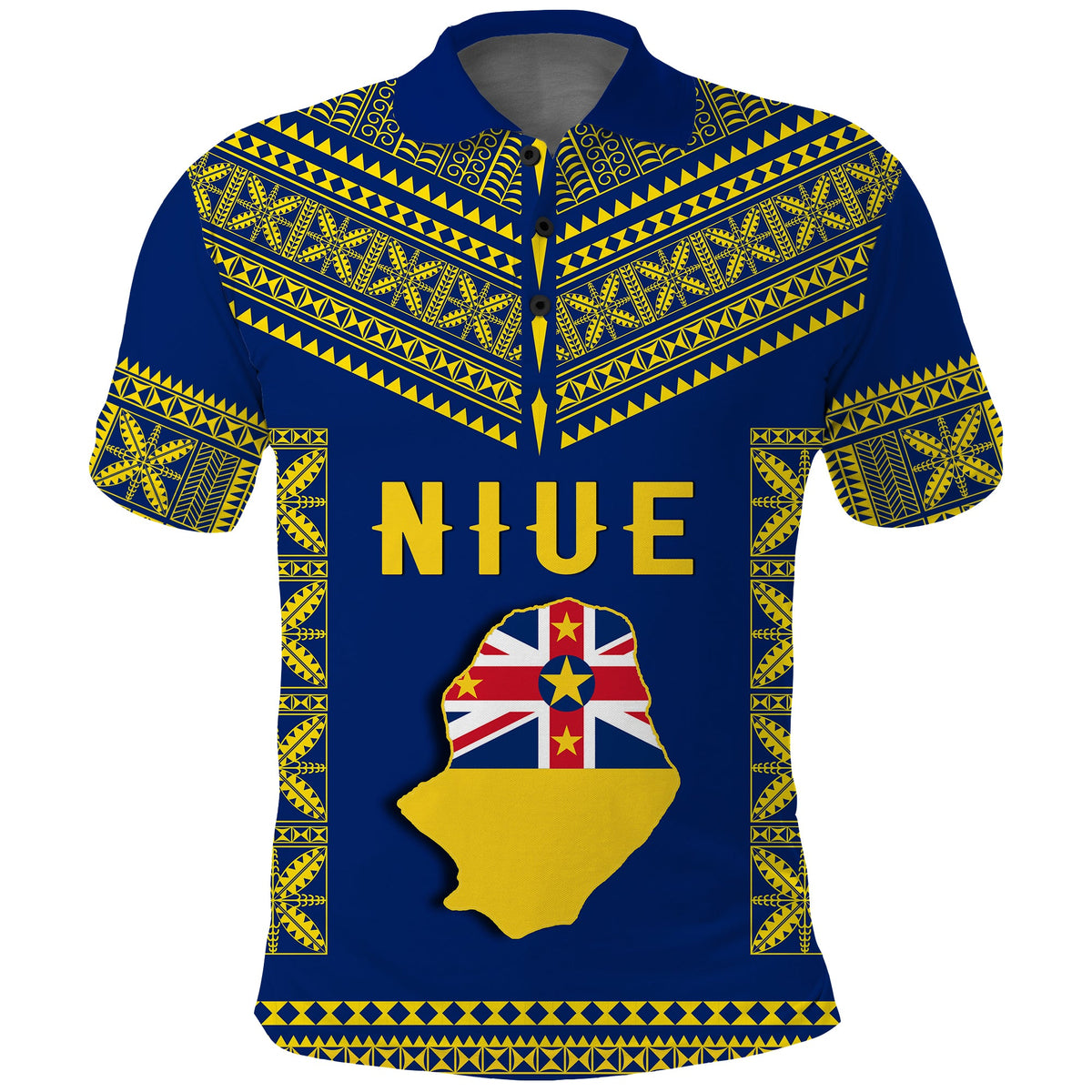 CUSTOMER REQUEST- kaloliupuhi - 14/10/2026 - Polo Shirt - LT14 Blue - Polynesian Pride
