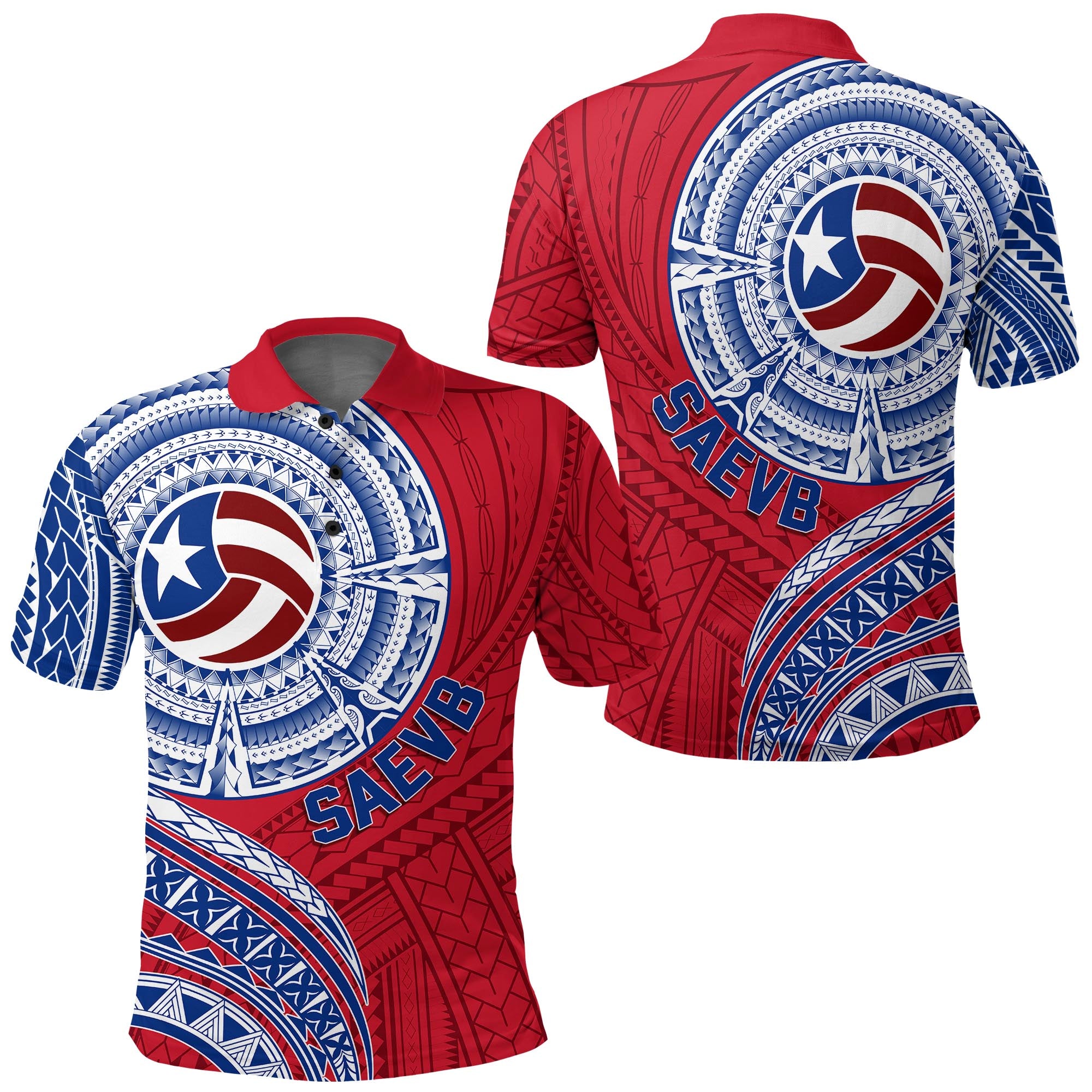 CUSTOMER REQUEST - San Antonio Elite - 131224 Polo Shirt LT7 Red - Polynesian Pride