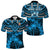 Custom Fiji Rugby Polo Shirt Go Fijian Tapa Arty with World Cup Vibe LT9 Black - Polynesian Pride