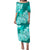 Polynesian Floral Tribal Puletasi Dress Turquoise LT9 - Polynesian Pride