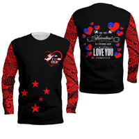 Samoa Valentine Day Couple Long Sleeve Shirt - LT2 No Women - Polynesian Pride