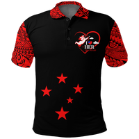 Samoa Valentine Day Couple Polo Shirt LT2 No Women - Polynesian Pride