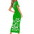 Hawaii Summer Couples Matching Outfits Combo Bodycon Dress And Hawaii Shirt Mix Polynesian Green LT6 - Polynesian Pride