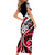 Plumeria Polynesian Couples Matching Outfits Combo Bodycon Dress And Hawaii Shirt Trending Red LT6 - Polynesian Pride