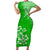 Hawaii Summer Couples Matching Outfits Combo Bodycon Dress And Hawaii Shirt Mix Polynesian Green LT6 No Shirt - Polynesian Pride