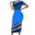 Polynesian Couples Matching Outfits Combo Bodycon Dress And Hawaii Shirt Simple Blue LT6 - Polynesian Pride