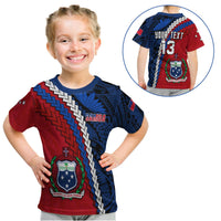 (Custom Personalised) Samoa Polynesian T Shirt Kid Quotes - Custom Text And Number LT13 Youth XL Size14 - Polynesian Pride