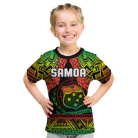 (Custom Text and Number) Samoa Rugby T Shirt Teuila Torch Ginger Gradient Style LT14 - Polynesian Pride