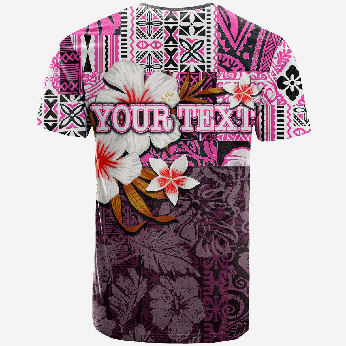 Custom Hawaii Fish Hook T Shirt Pink Style LT6 - Polynesian Pride