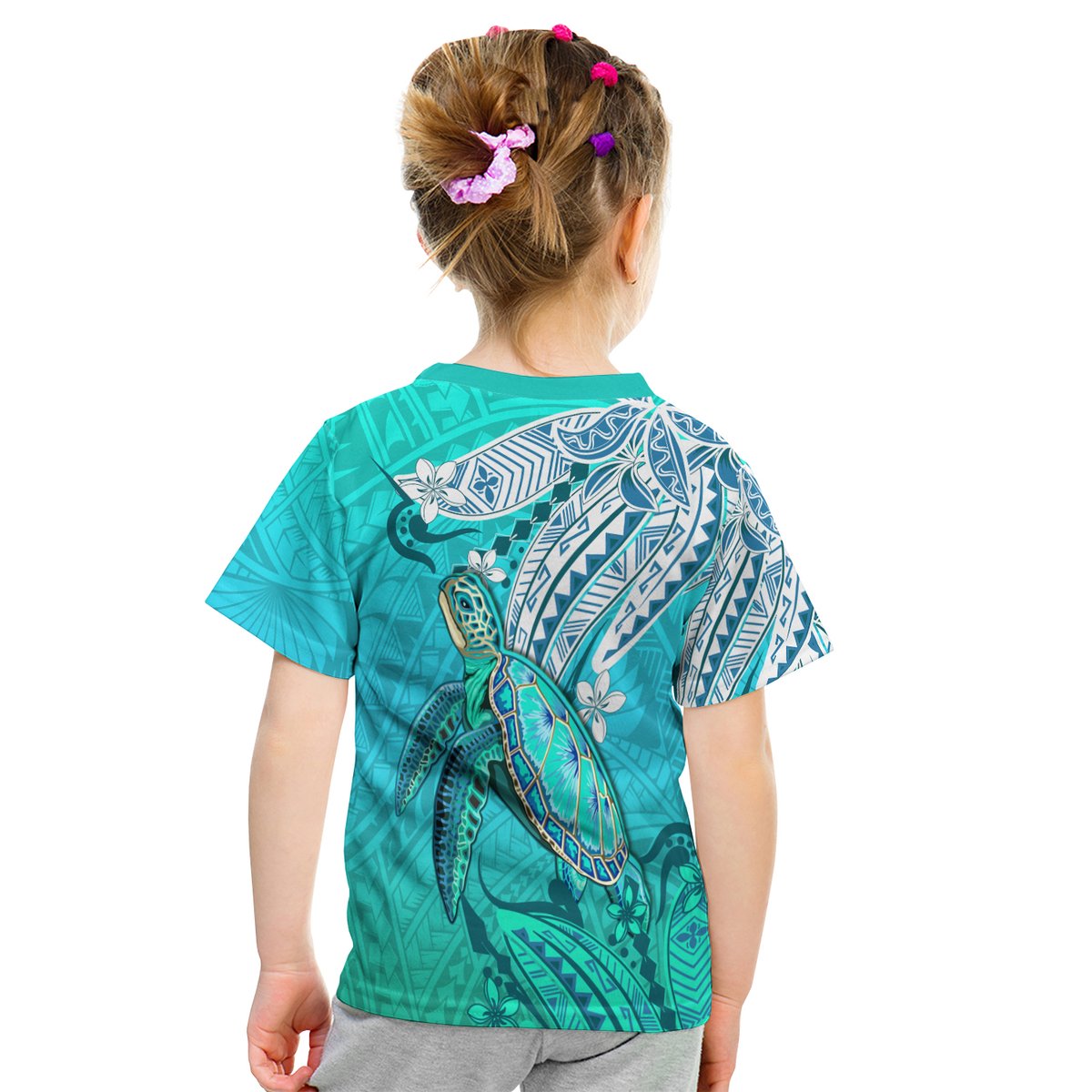 (Custom Personalised) Hawaiian Islands T Shirt Kid Turtle Mix Hawaii Polynesian LT13 - Polynesian Pride