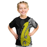 (Custom Personalised) Cook Islands T Shirt Kid Matau Polynesian Simple Fish Hook LT13 Youth XL Size14 - Polynesian Pride