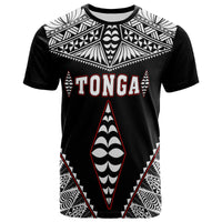Tonga T-Shirt - Tongan Kupesi Pattern LT13 Unisex Black - Polynesian Pride