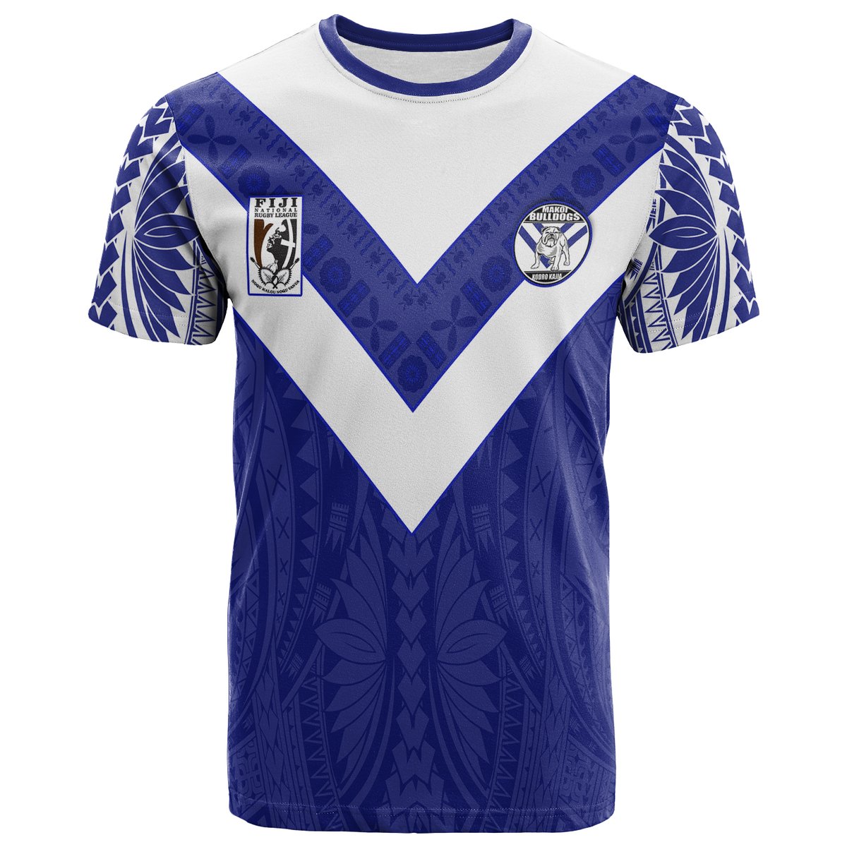 Makoi Bulldogs T Shirt Forever Fiji Rugby LT13 Unisex Blue - Polynesian Pride
