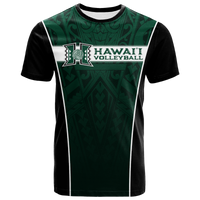Hawaii Volleyball Green Warrior T Shirt LT2 GREEN - Polynesian Pride