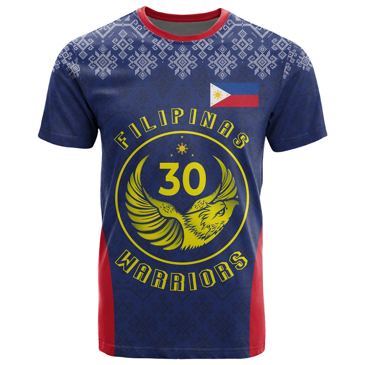 Philippines Basketball T Shirt Pilipinas Warriors Blue Color LT03