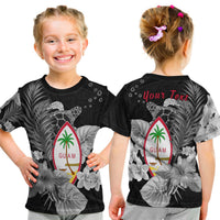 (Custom Personalised) Guam Seal T Shirt Kid Polynesian Turtle With Flowers Version White LT13 Youth XL Size14 - Polynesian Pride