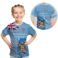 (Custom Personalised) Fiji Dreamy T Shirt Kid Tapa Pattern LT13 Youth XL Size14 - Polynesian Pride