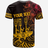 Hawaii Outrigger Canoe Paddling T Shirt Tribal Tiki LT7 - Polynesian Pride