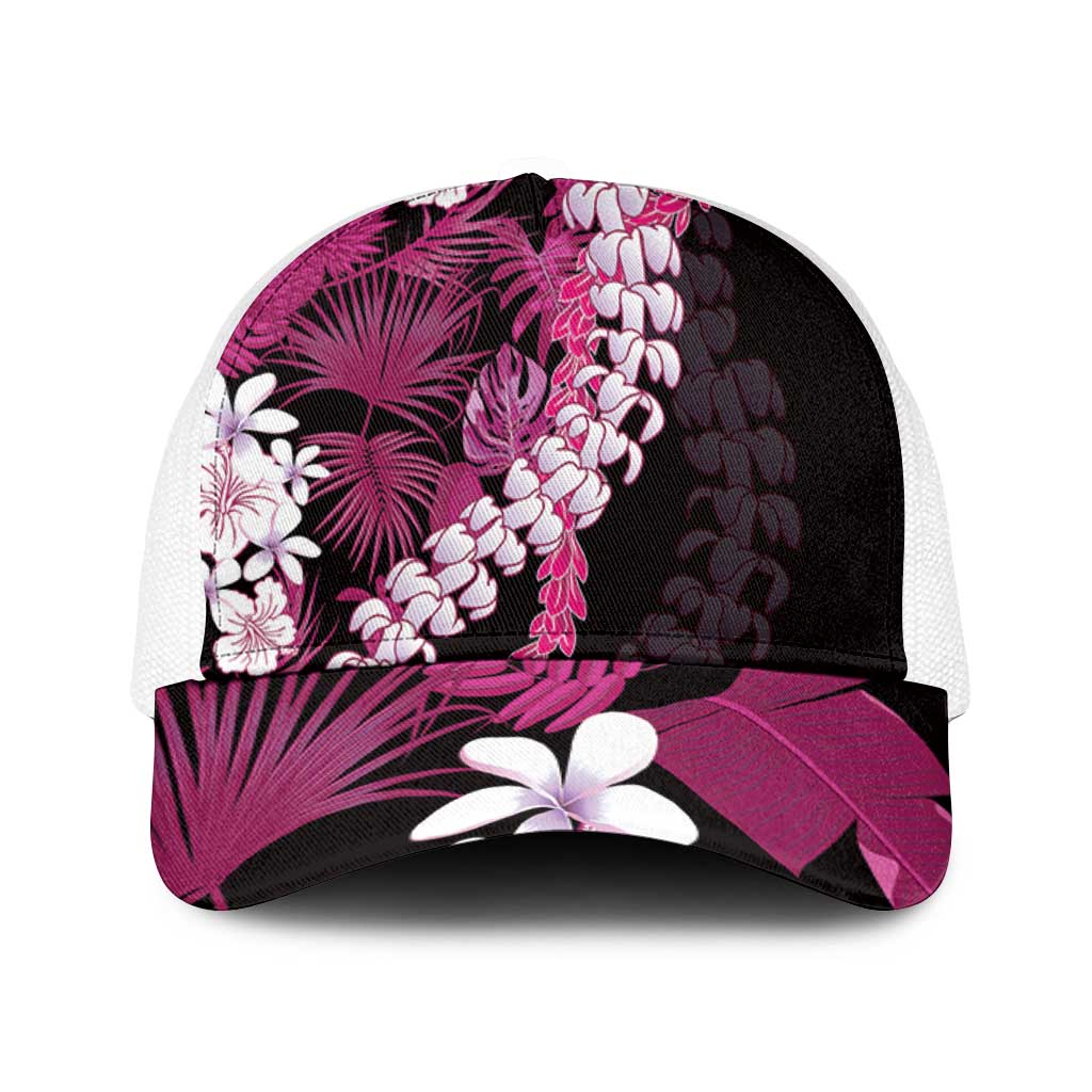 Akala Aloha Hawaii Lei Mesh Trucker Cap Tropical Flowers Elegant Vibe - Polynesian Pride