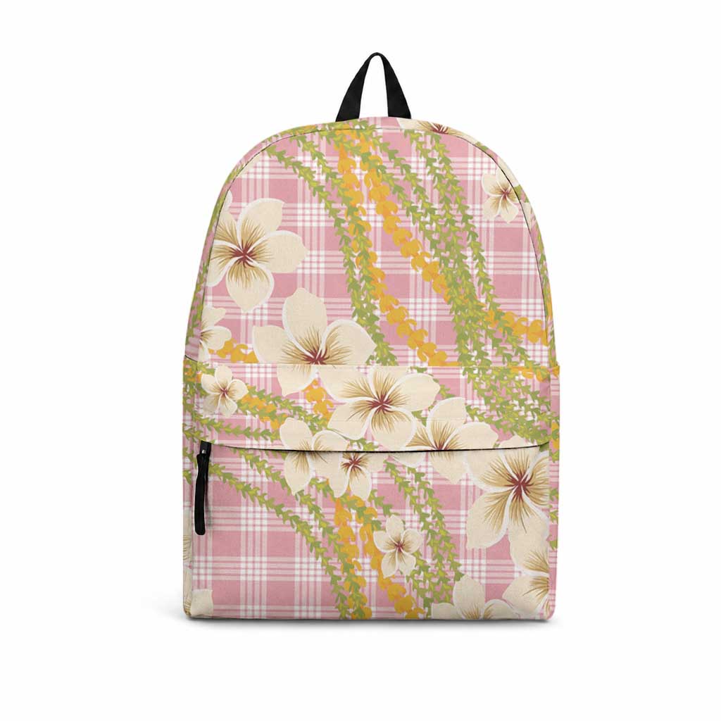 Akala Hamele Palaka Plumeria Backpack Puakenikeni and Maile Lei