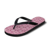 Akala Palaka Quilt Hawaii Flip Flops Hawaiian Tropical Monstera Sea Turtle