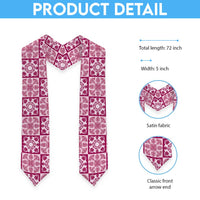 Akala Palaka Quilt Hawaii Graduation Stole Hawaiian Tropical Monstera Sea Turtle