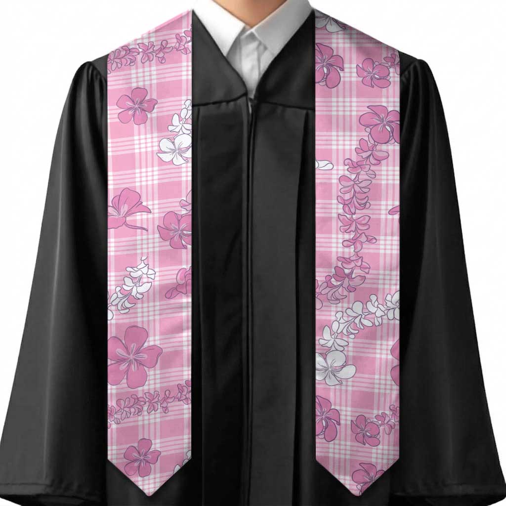 Alaka Aloha Hawaii Graduation Stole Plumeria Lei With Palaka Motif - Polynesian Pride