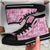 Alaka Aloha Hawaii High Top Shoes Plumeria Lei With Palaka Motif - Polynesian Pride