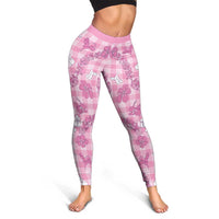 Alaka Aloha Hawaii Leggings Plumeria Lei With Palaka Motif - Polynesian Pride