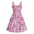 Alaka Aloha Hawaii Midi Dress Plumeria Lei With Palaka Motif - Polynesian Pride