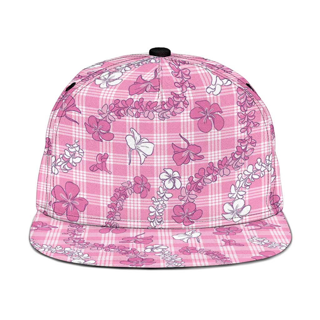 Alaka Aloha Hawaii Snapback Cap Plumeria Lei With Palaka Motif - Polynesian Pride