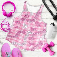 Alaka Aloha Hawaii Women Racerback Tank Plumeria Lei With Palaka Motif - Polynesian Pride