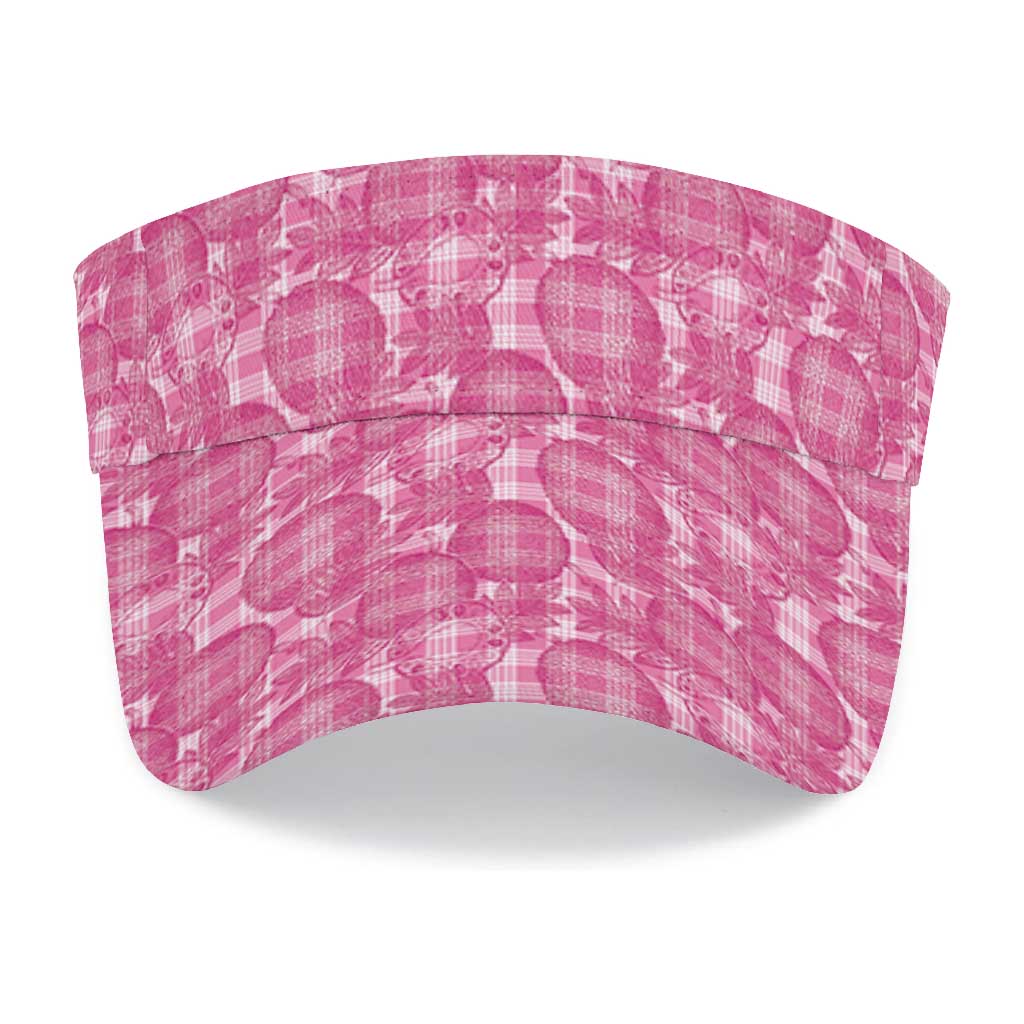 Alaka Hawaii Breadfruit Palaka Motifs Sun Visor Cap