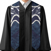 Aloha Hawaii Kalo Pikake Lei Graduation Stole Chest Tattoo Oxford Blue Hawaiian Pattern