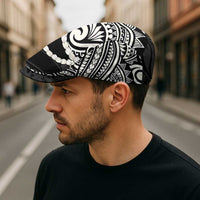 Aloha Hawaii Kalo Pikake Lei Jeff Hat Chest Tattoo Black Hawaiian Pattern